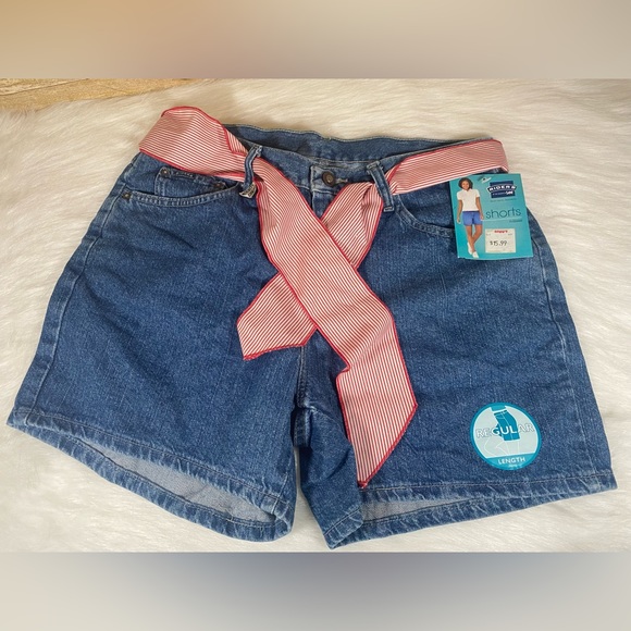 Lee Riders Pants - NWT Lee Riders Denim Jean Shorts sz 14 M Mid Stone Five Pocket